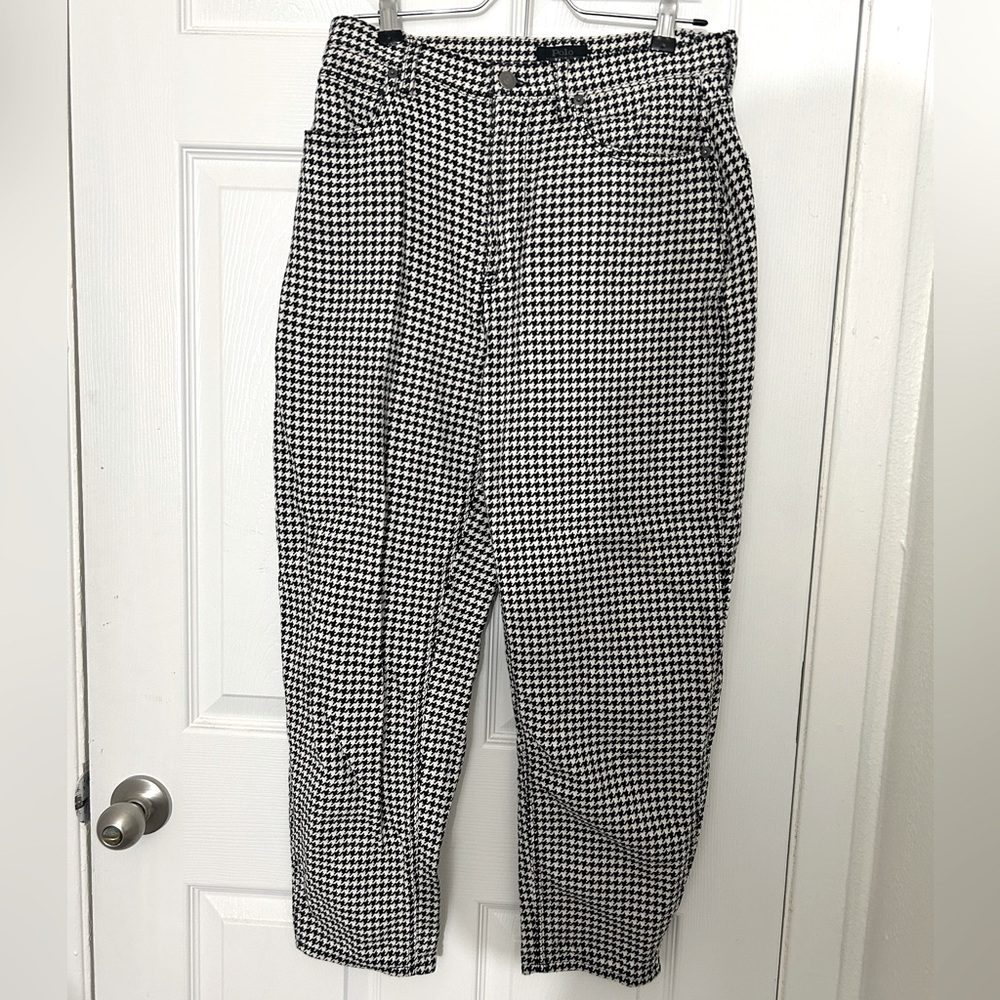 Ralph Lauren Capri Black and White Houndstooth Pants